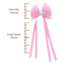 Load image into Gallery viewer, Glitter Bows Set of 3 Hair Clips