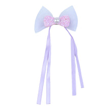 Load image into Gallery viewer, Glitter Bows Set of 3 Hair Clips