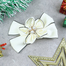 Load image into Gallery viewer, Christmas Beaded Charm Bow Hair Clip