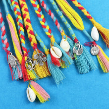 Load image into Gallery viewer, Boho Style Braided Hair Tie