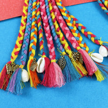 Load image into Gallery viewer, Boho Style Braided Hair Tie