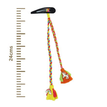 Load image into Gallery viewer, Boho Style Braided Unicorn Rainbow Charm Hair Clip