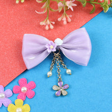 Load image into Gallery viewer, Hanging Charms Bow Hair Clip