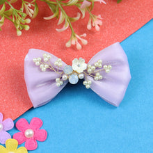 Load image into Gallery viewer, Floral Charms Bow Hair Clip