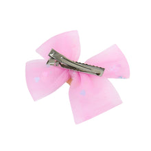 Load image into Gallery viewer, Smiley Face Charm Set of 2 Bow Hair Clips