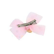 Load image into Gallery viewer, Smiling Ice-Cream Charm Set of 2 Bow Hair Clips
