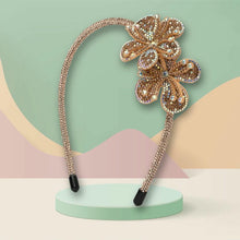 Load image into Gallery viewer, Sparkling Floral Crystal Hair Band Trendy Girls Hair Accessory for Rakhi & Gifting