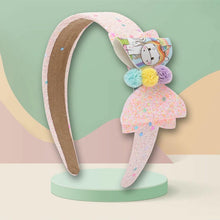 Load image into Gallery viewer, Unicorn Glitter Bow Hair Band  Trendy Girls Hair Accessory for Rakhi & Gifting