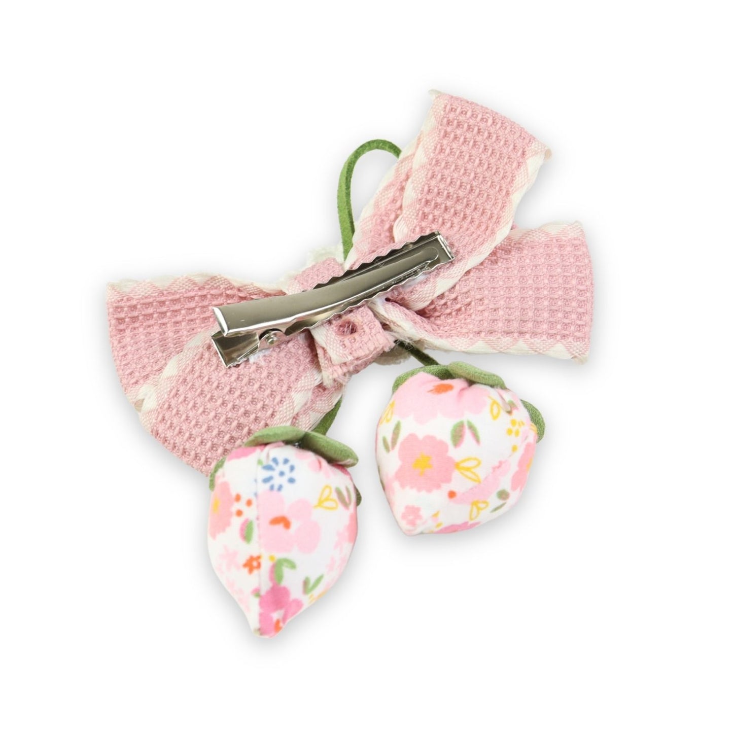 Close-up of the tassel drop on the pink clip