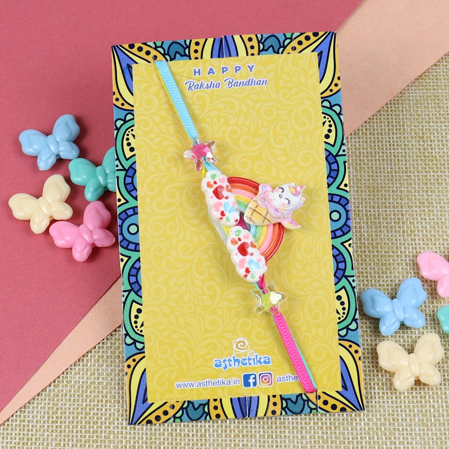 Unicorn Ice-Cream Rainbow Rakhi