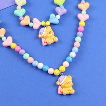 Load image into Gallery viewer, Teddy Bear Charm Necklace Bracelet Set