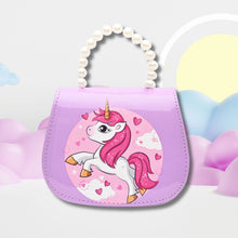 Load image into Gallery viewer, Unicorn Sling Bag Beaded Handle - Purple