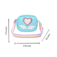 Load image into Gallery viewer, Glitter Heart Sling Bag - Blue