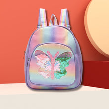 Load image into Gallery viewer, Butterfly Glitter Sequin Fashion Backpack - Purple
