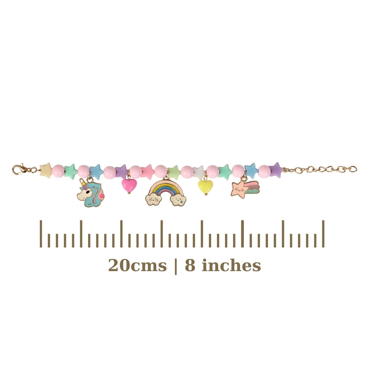 Unicorn Rainbow Beaded Kids Bracelet