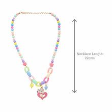 Load image into Gallery viewer, Unicorn Heart Necklace Beaded Bracelet Jewellery Set