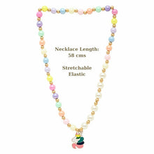 Load image into Gallery viewer, Unicorn Charm Beaded Necklace Bracelet Jewellery Set