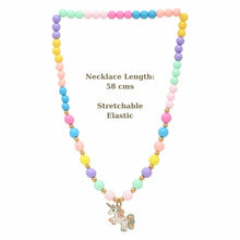 Load image into Gallery viewer, Flying Unicorn Charm Beaded Necklace Bracelet Jewellery Set