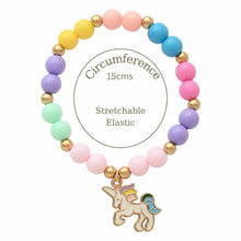 Load image into Gallery viewer, Flying Unicorn Charm Beaded Necklace Bracelet Jewellery Set