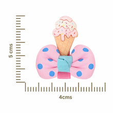 Load image into Gallery viewer, Set of 2 Ice-cream Hair Clips with Beaded Bracelet Combo