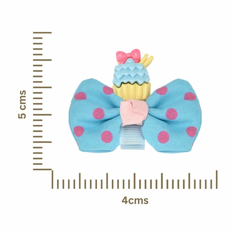 Set of 2 Cupcake Hair Clips with Beaded Bracelet Combo
