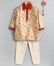 Load image into Gallery viewer, Multicolour Triangle Kurta Pyjama Set for Boys
