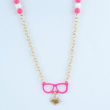 Load image into Gallery viewer, Pink Glasses Charm Chain Necklace for Girls
