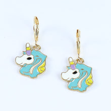 Load image into Gallery viewer, ac23-047-unicorn-charms-earrings-blue