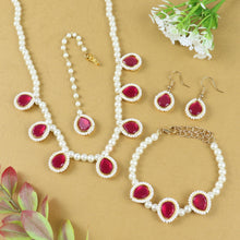 Load image into Gallery viewer, Explore exquisite ethnic jewelry for girls and add a touch of charm and elegance to their festive look. Shop for bracelets, necklace, earrings and jewellery sets. Light Weight. Comfort Fit. Value Buy. Product from Asthetika Kids.