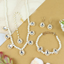 Load image into Gallery viewer, Explore exquisite ethnic jewelry for girls and add a touch of charm and elegance to their festive look. Shop for bracelets, necklace, earrings and jewellery sets. Light Weight. Comfort Fit. Value Buy. Product from Asthetika Kids.