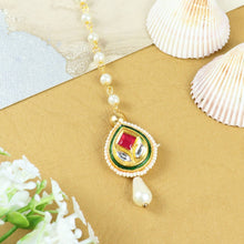 Load image into Gallery viewer, Explore exquisite ethnic jewelry for girls and add a touch of charm and elegance to their festive look. Shop for bracelets, necklace, earrings and jewellery sets. Light Weight. Comfort Fit. Value Buy. Product from Asthetika Kids.