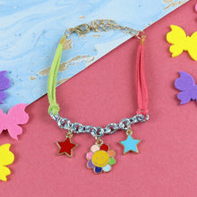 Load image into Gallery viewer, Multi-Charm Smiling Flower Bracelet