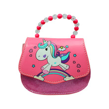 Load image into Gallery viewer, Baby Pink Unicorn Sling Bag with Beaded Handle