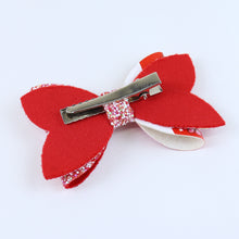 Load image into Gallery viewer, Unicorn Glitter Bow Hair Clip - Red
