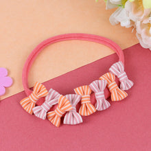 Load image into Gallery viewer, New Born Soft Head Band Multi-Bow - Pink Orange