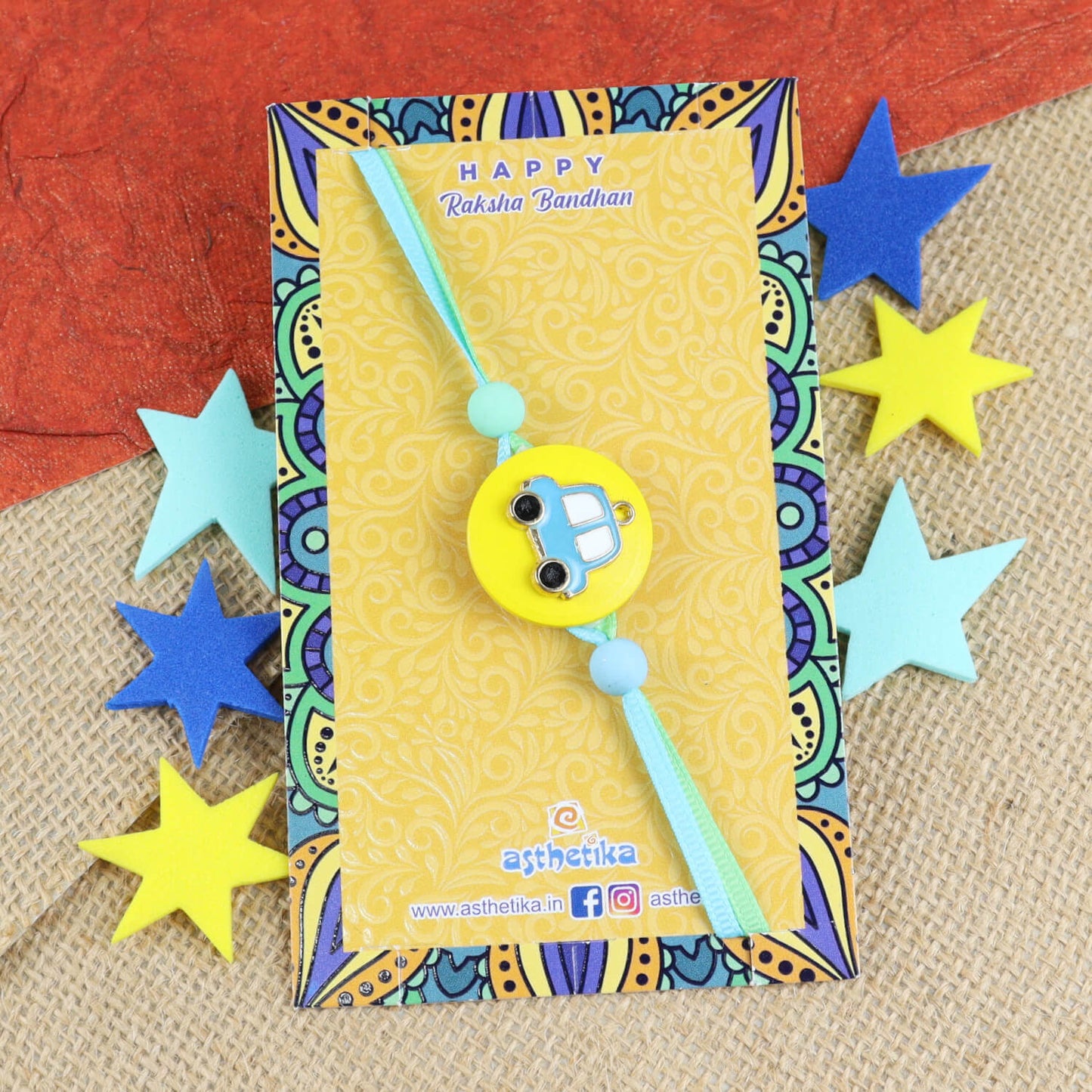 Blue Car Kids Rakhi