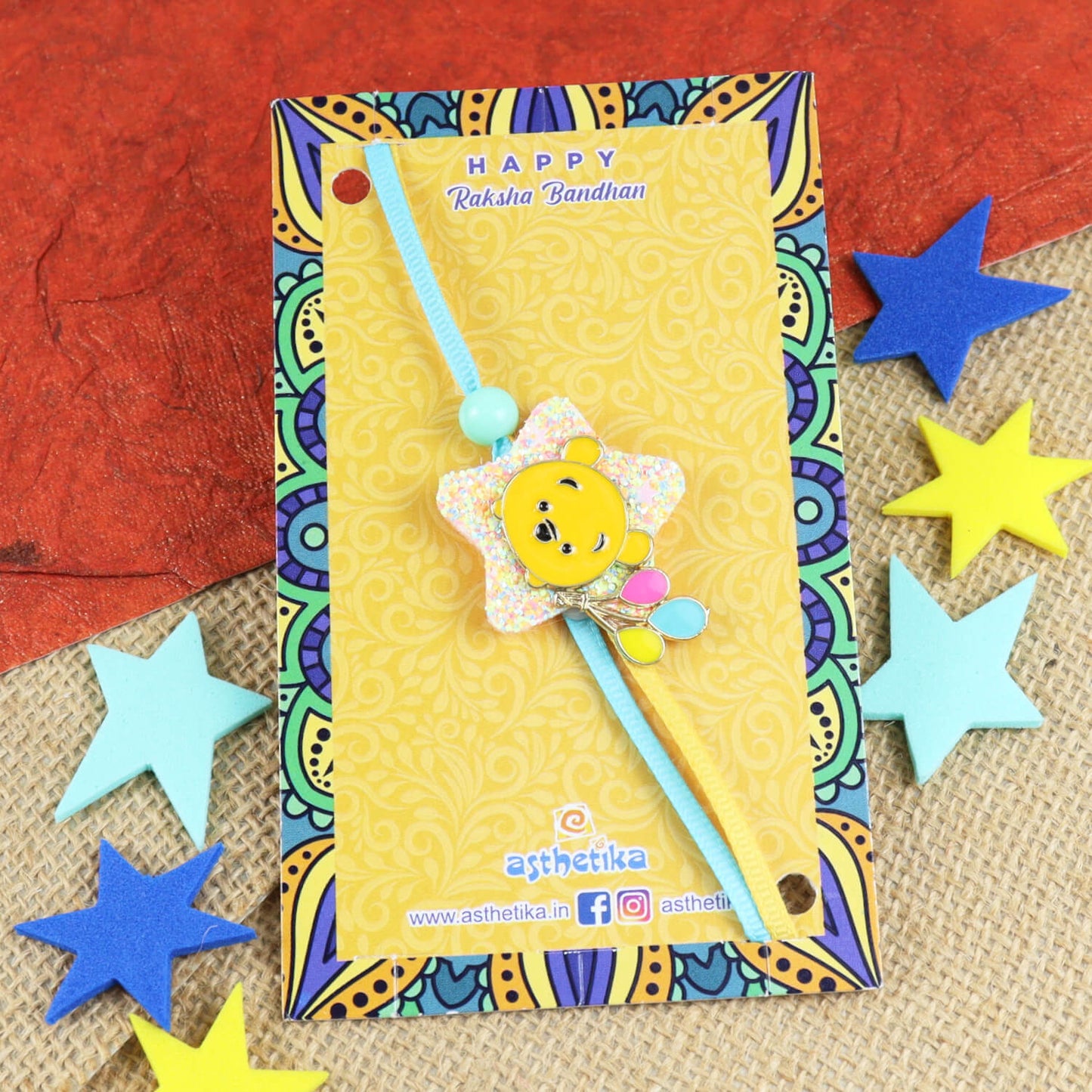 Teddy Bear Balloons Kids Rakhi