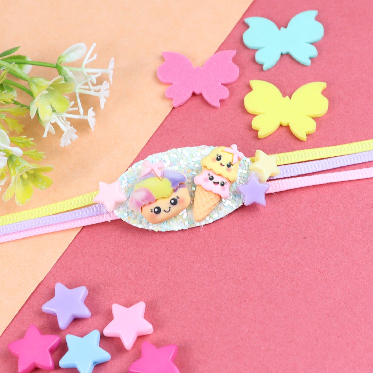 Ice-Cream Cupcake Rakhi for Kids