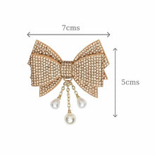 Load image into Gallery viewer, Glitter Bow Beaded Tassel Hair Clip
