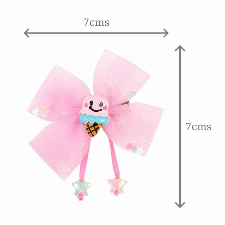 Set of 2 Charms Bow Hair Clips
