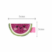 Load image into Gallery viewer, Set of 4 Glitter Fabric Hair Clips
