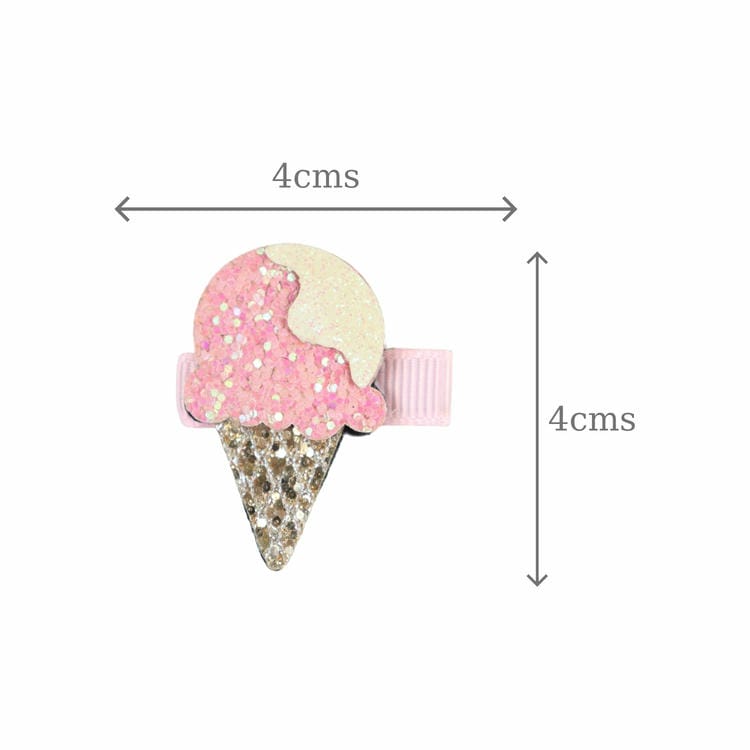 Set of 4 Glitter Fabric Hair Clips