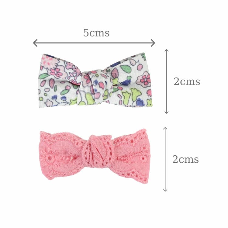 Set of 5 Fabric Resin Hair Clips