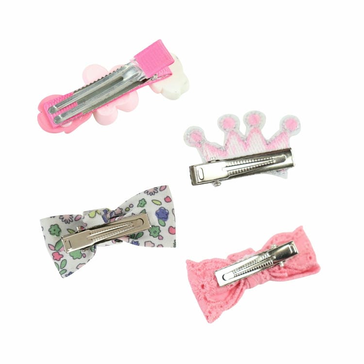 Set of 5 Fabric Resin Hair Clips