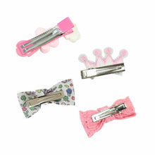 Load image into Gallery viewer, Set of 5 Fabric Resin Hair Clips
