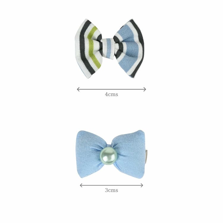 Set of 6 Fabric Bow Hair Clips