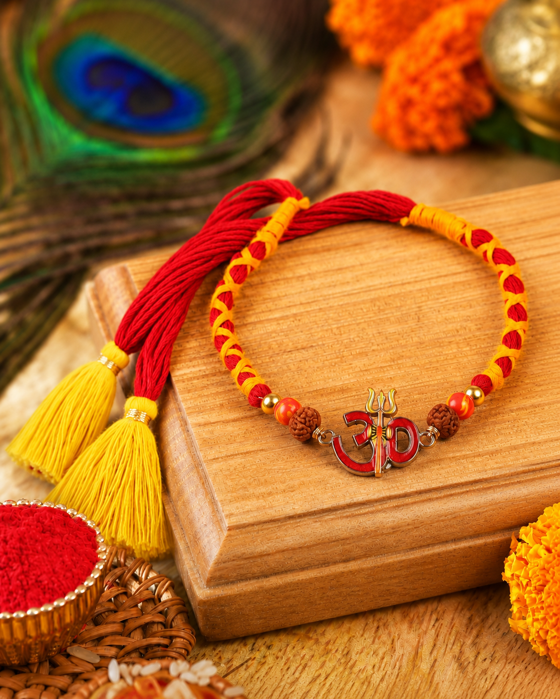 Om Rudraksh Thread Rakhi