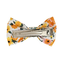 Load image into Gallery viewer, Floral Bow Hair Clips [Set of 4] - Orange
