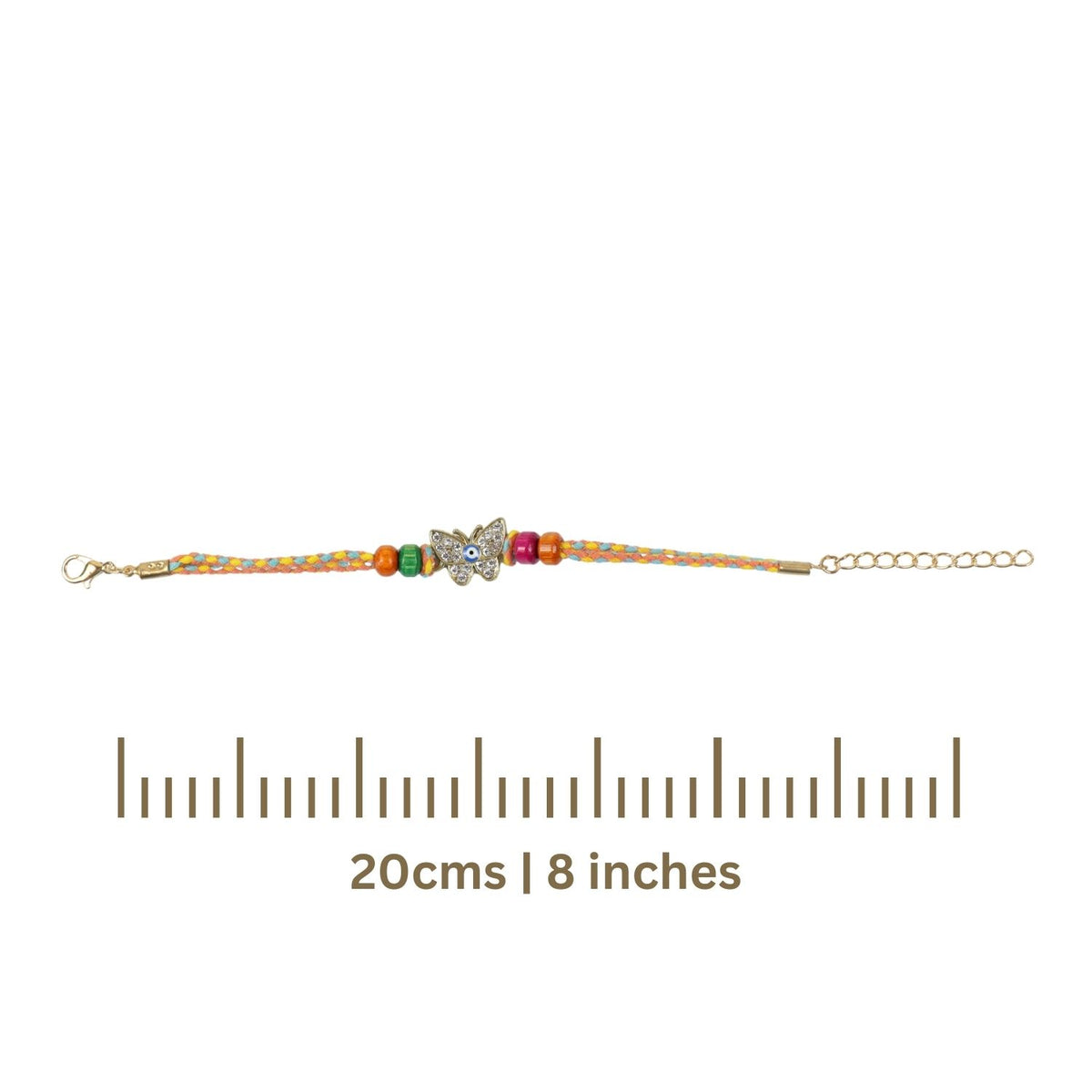 Evil Eye Butterfly Bracelet Rakhi