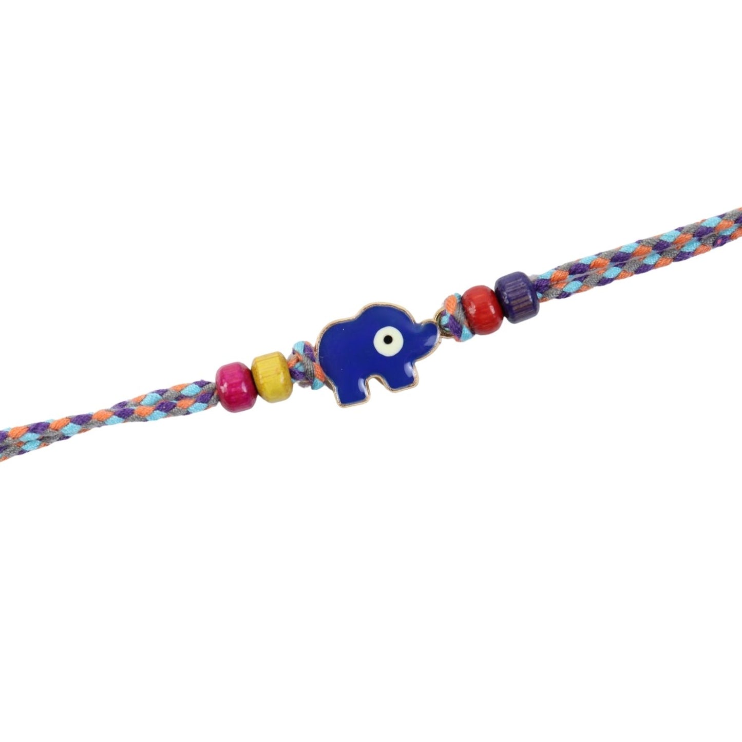 Elephant Evil Eye Weaved Thread Bracelet Rakhi
